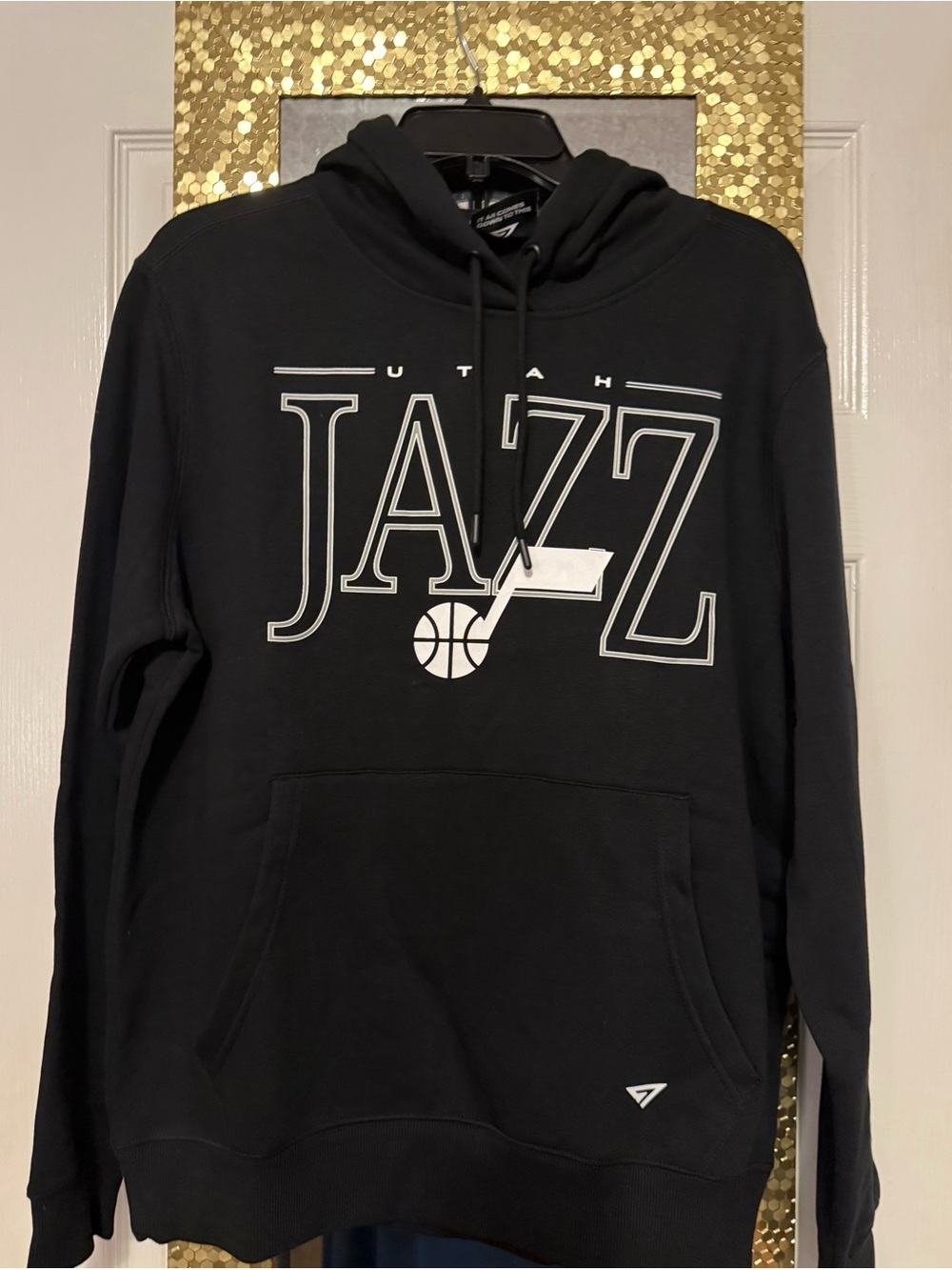 NBA Utah Jazz Black Hoodie with White Logo